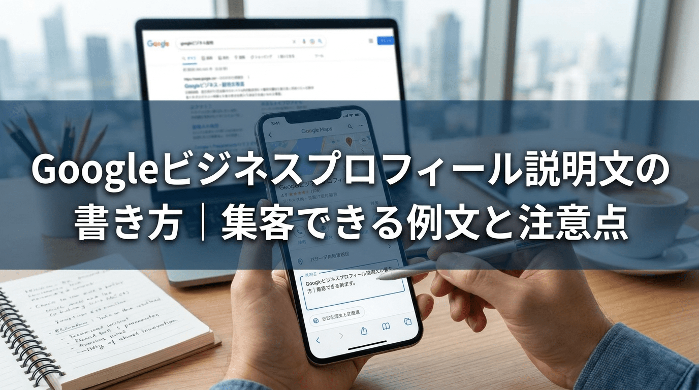 Googleビジネスプロフィール説明文の書き方｜集客できる例文と注意点