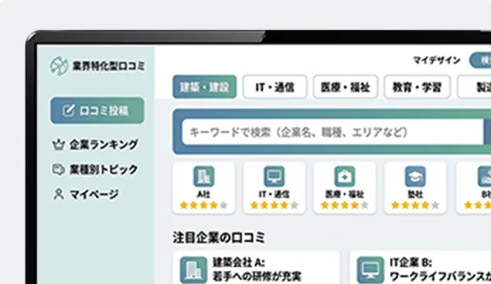 業界特化型口コミサイトも改善